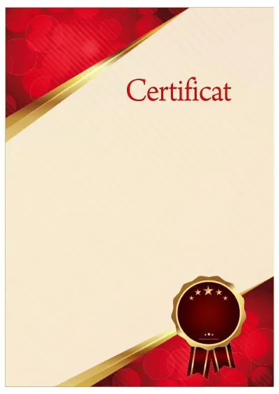 Șablon de certificat solemn „Strălucirea rubinului”