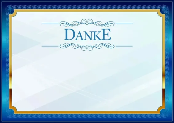Feierliche Dankschreiben-Vorlage «Blau in Gold»
