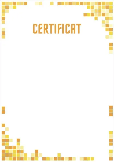 Modèle de certificat artistique «Mosaïque du soleil»