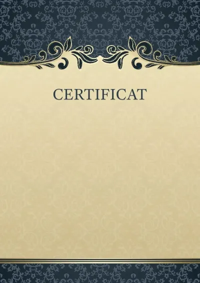 Modèle de certificat artistique «Motif mystérieux»