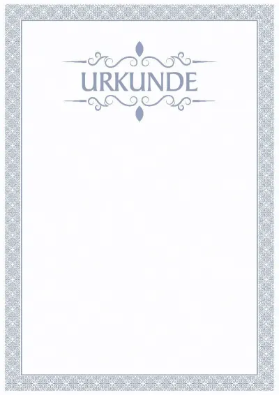 Feierliche Urkunde-Vorlage «Blaue Brise»