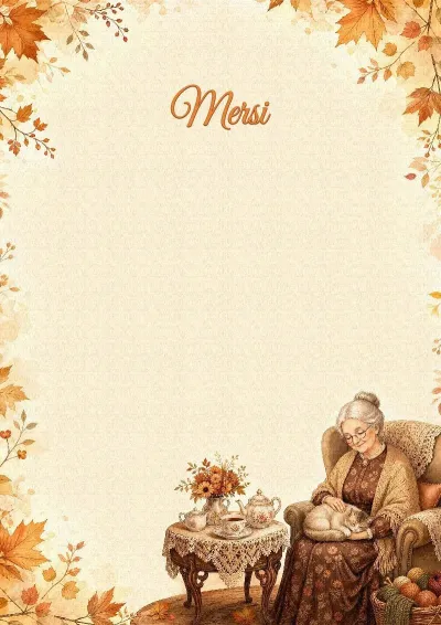 Modèle de lettre de remerciement « À ma grand-mère bien-aimée »