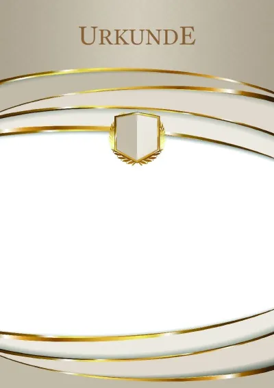 Vorlage für eine feierliche Urkunde «In Gold»