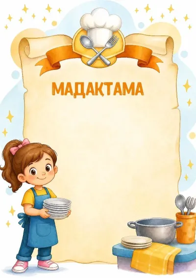«Шаруақор қыз және көмекші» мадақтама үлгісі