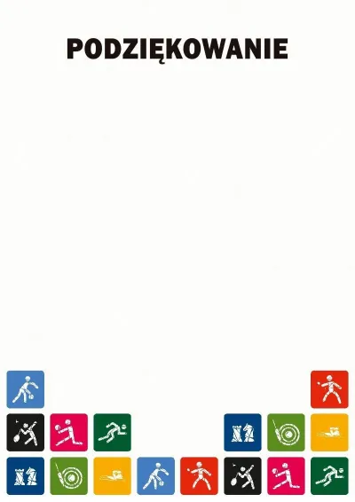 Szablon sportowego podziękowania «Dzień Sportu»