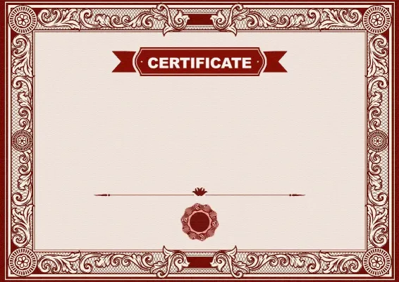 Certificate template «Silhouette of Art»