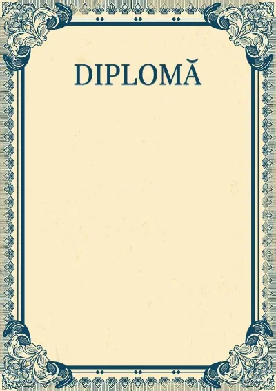 Șablon artistic de diplomă „Imperiul”
