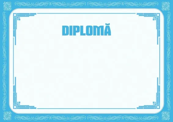 Șablon solemn de diplomă «Dimineața de iarnă»