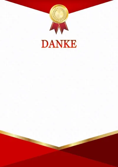 Vorlage für ein feierliches Dankschreiben «Rot-goldener Triumph»
