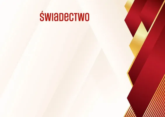 Szablon uroczystego świadectwa «Geometria złota»