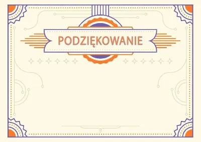 Szablon uroczystego podziękowania «Bursztyn»