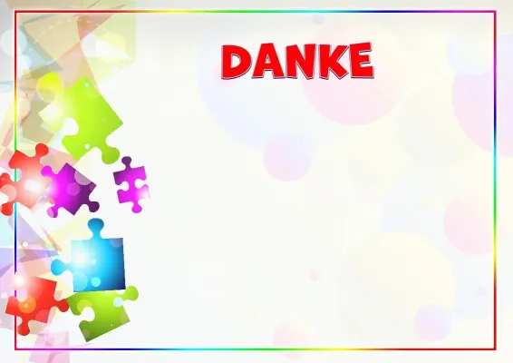 Kindervorlage für ein Dankschreiben «Kaleidoskop der Farben»