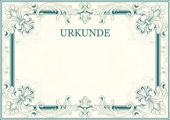 Vorlage für eine künstlerische Urkunde „Ornament des Erfolgs“