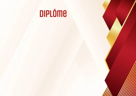 Modèle de diplôme solennel «Géométrie dorée»