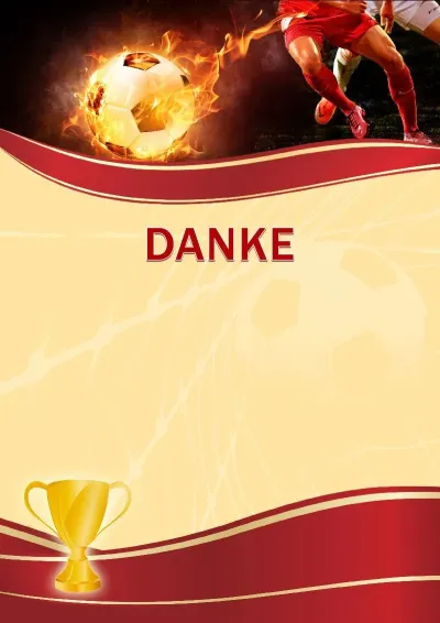 Dankesurkunde-Vorlage «Fußball»