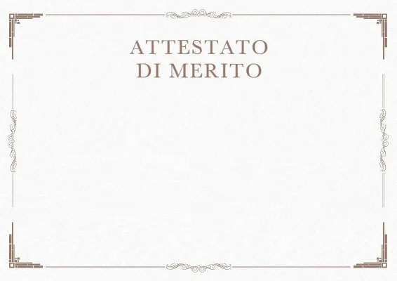 Modello solenne di attestato 'Minimalismo'