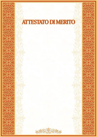 Modello artistico per attestato «Papiro»