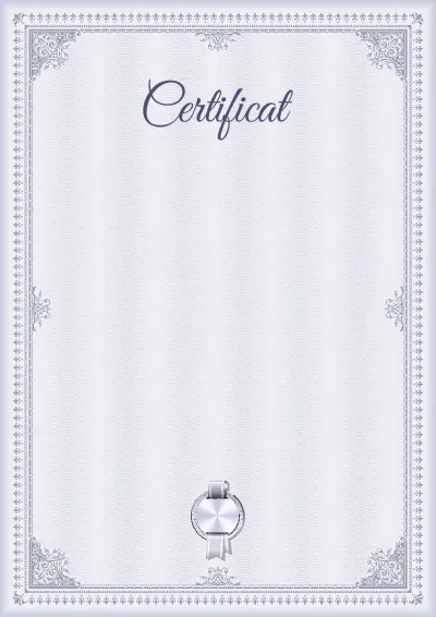 Modèle de certificat « Hiver graphite »