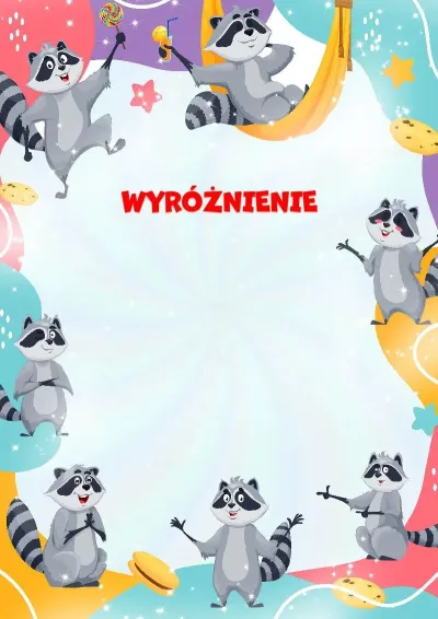 Szablon dziecięcego wyróżnienia „Wesołe szopy”