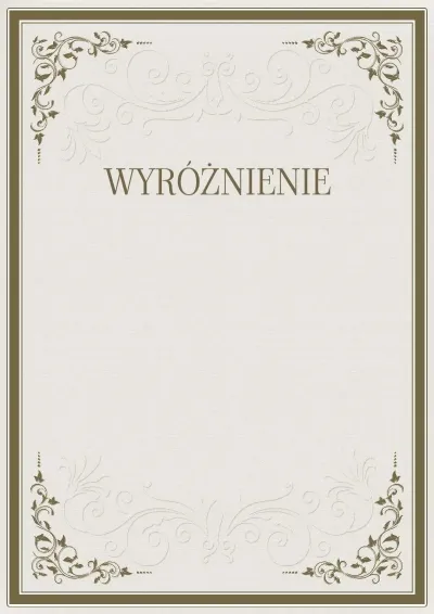 Szablon uroczystego wyróżnienia «Surowość wzorów»