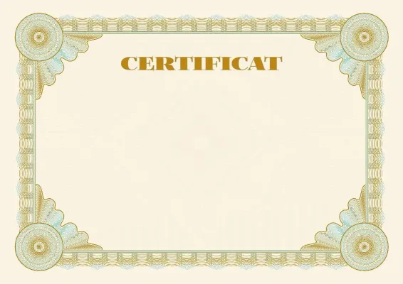 Modèle de certificat solennel « Étalon »
