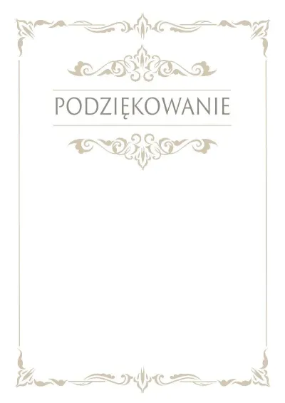 Szablon uroczystego podziękowania «Gracja»