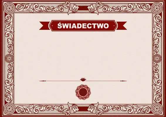 Szablon świadectwa „Sylwetka sztuki”