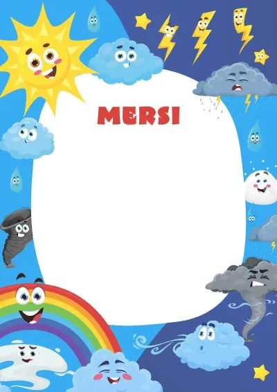 Modèle de lettre de remerciement pour enfants «Merveilles de la nature»