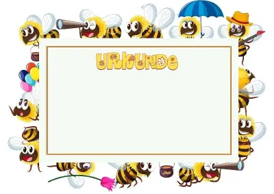Kindervorlage für eine Urkunde „Lustige Bienchen“
