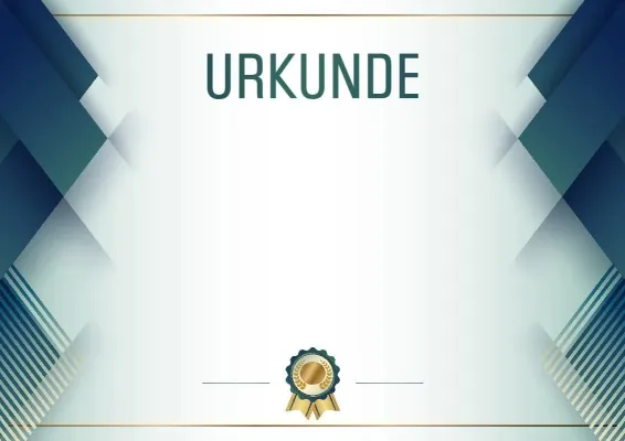 Vorlage für eine feierliche Urkunde „Blauer Stahl“