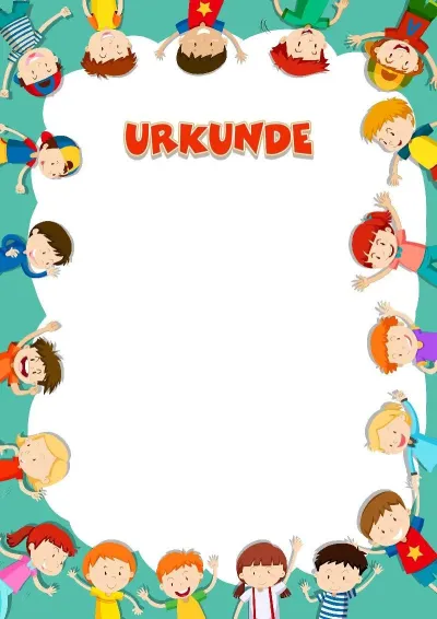 Vorlage für eine Kinderurkunde «Kinder der ganzen Welt sind Freunde»