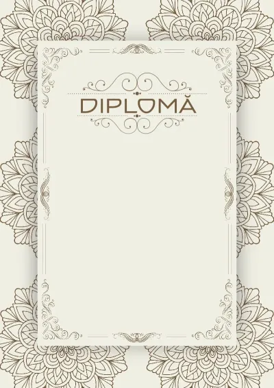 Șablon artistic de diplomă „Vară vintage”