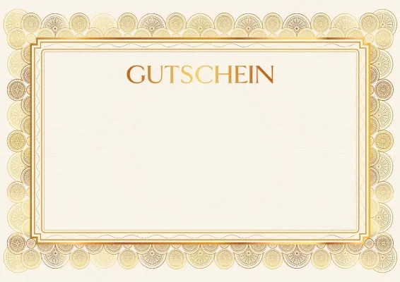 Gutschein-Vorlage „Goldener Glanz“