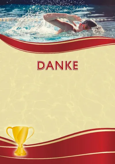 Vorlage für ein sportliches Dankschreiben «Sportschwimmen»