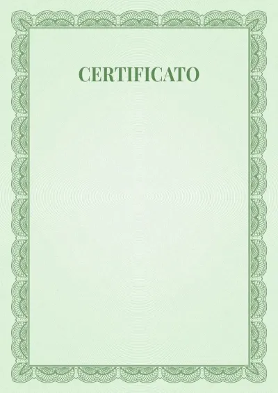 Modello di certificato solenne n. 6