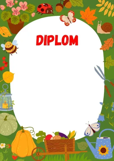 Diplom-Vorlage „Waldernte“
