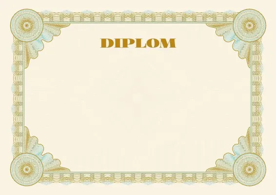 Vorlage für ein feierliches Diplom „Etalon“