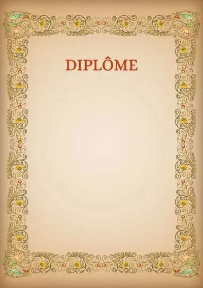Modèle artistique de diplôme «Motifs»