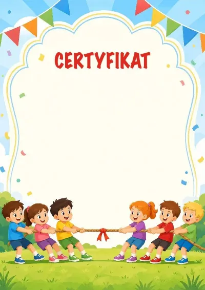 Szablon certyfikatu „Wesołe starty”