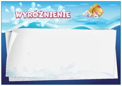 Szablon dziecięcego wyróżnienia «Mój basen»