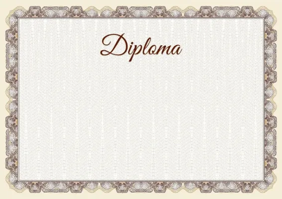 Ceremonial diploma template «Noble Platinum»