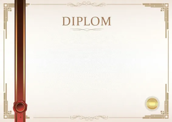 Vorlage für ein offizielles Diplom „Feierlicher Moment“