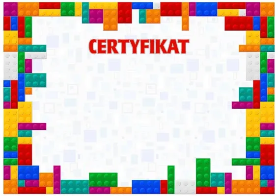 Szablon dziecięcego certyfikatu «Kolory dzieciństwa»