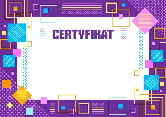 Szablon certyfikatu «Geometria talentu»