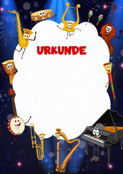 Kindervorlage für eine Urkunde 'Tänze'