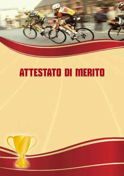 Modello di attestato sportivo «Gara ciclistica»