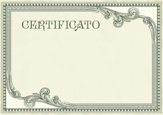 Modello di certificato «Prestigio Vintage»