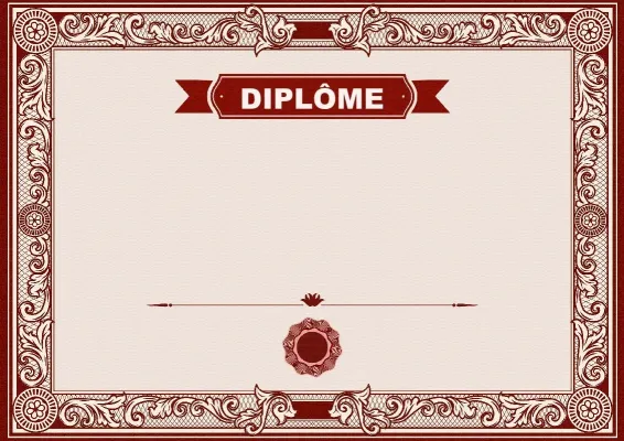 Modèle de diplôme « Silhouette de l'art »