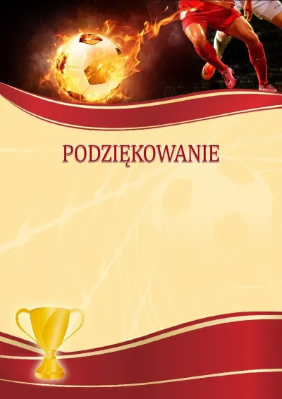 Szablon sportowego podziękowania «Piłka nożna»