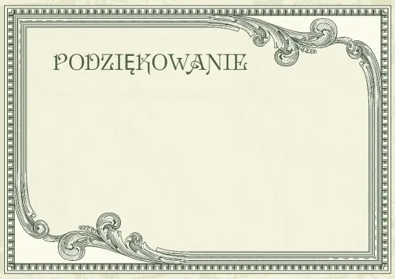 Szablon podziękowania „Prestiż w stylu vintage”